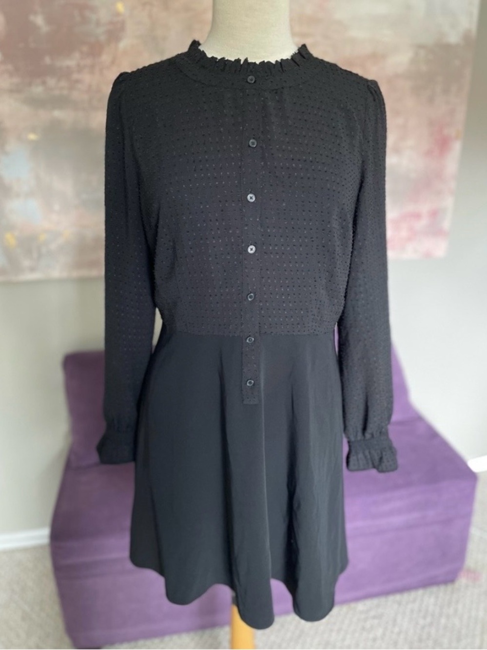Loft black dress size 8